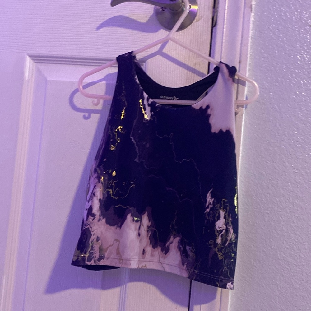 Purple active wear crop top tank top Girls